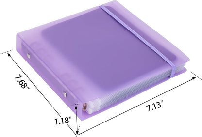 UNIMEIX 12 Pcs Magnetic Sheets for Die Storage with 1 Binder Cover, Stamp and Die Storage Pockets Die Cut Storage for Card Making Supplies(0.8 mm Thickness, Purple)