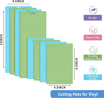 IModeur 10 Pack Cutting Mats - 12"x12" for Cricut Accessories - Explore Air 2/ Maker 2/3