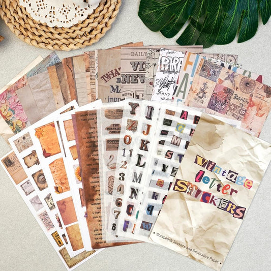 Vintage Washi Sticker Book Ephemera for Junk Journals,800+ Journaling Stickers for Scrapbooking Supplies, Collage, DIY Crafts Arts Decorative 24 Sheets