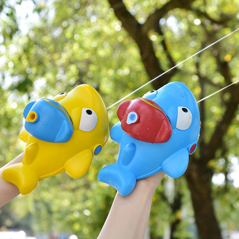Canon à eau mignon en forme de requin, pistolet à eau manuel, portée ultra-longue, jouets d'eau pour piscine et plage estivale, jouets pour fêtes et célébrations