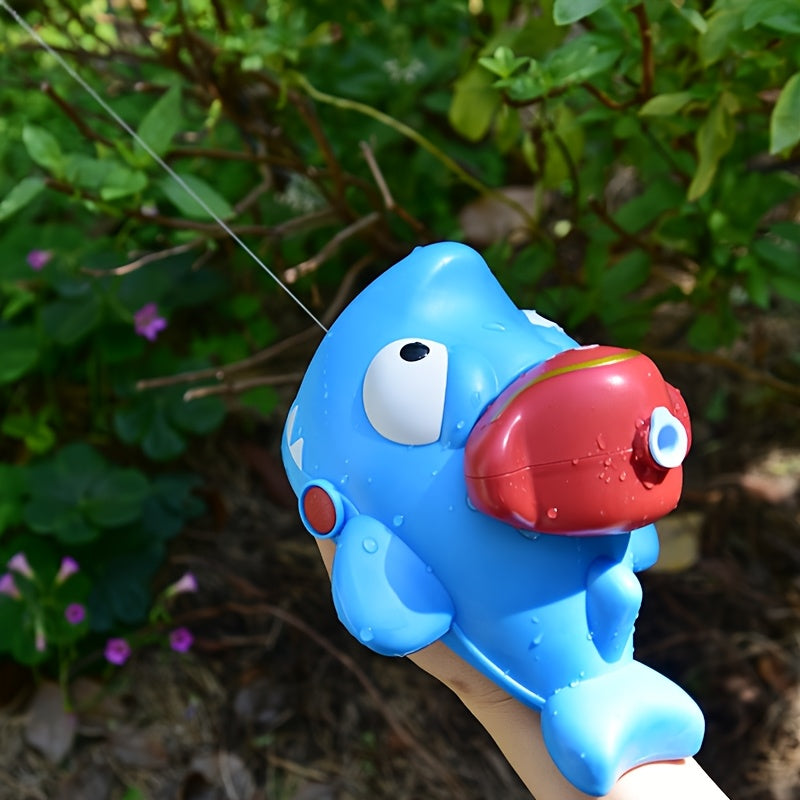 Canon à eau mignon en forme de requin, pistolet à eau manuel, portée ultra-longue, jouets d'eau pour piscine et plage estivale, jouets pour fêtes et célébrations