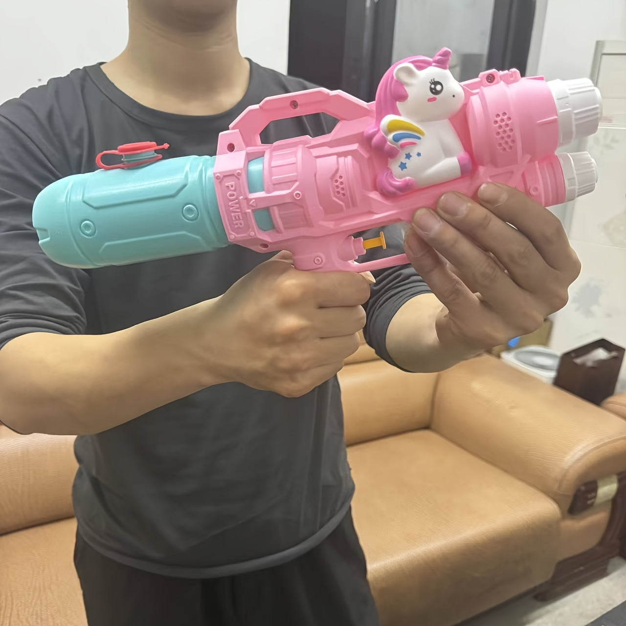 Pistolet à eau à double buse - Jouet de piscine et jeux d'eau - Cadeau pour enfants