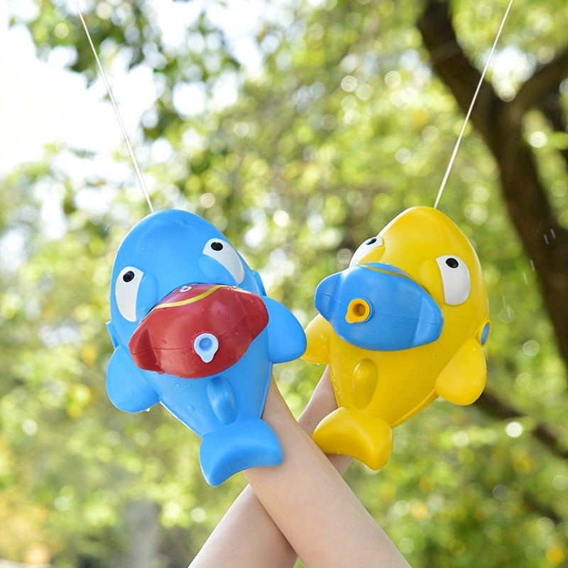 Canon à eau mignon en forme de requin, pistolet à eau manuel, portée ultra-longue, jouets d'eau pour piscine et plage estivale, jouets pour fêtes et célébrations