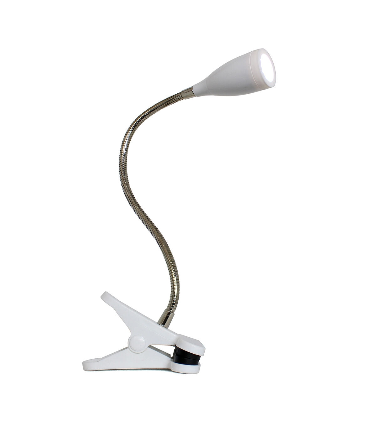 All The Rages White Flexible Gooseneck LED Clip Light Desk Lamp