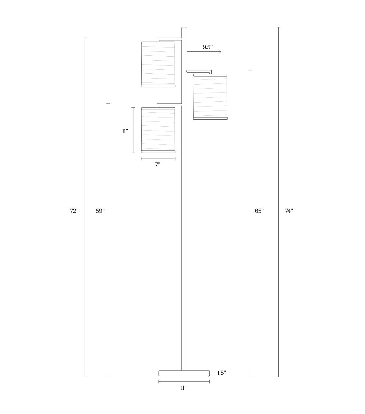 Brightech Liam LED Floor Lamp - Bronze