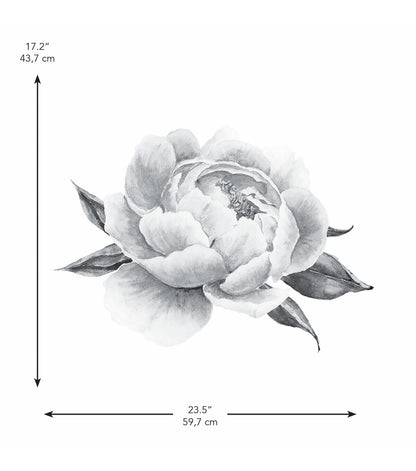 RoomMates Black Peonies Peel And Stick Decals - Black