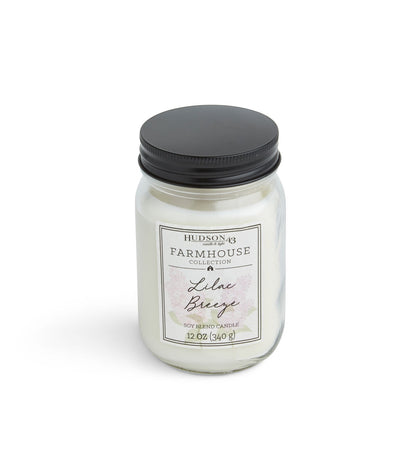 12oz Lilac Breeze Scented Mason Jar Candle by Hudson 43