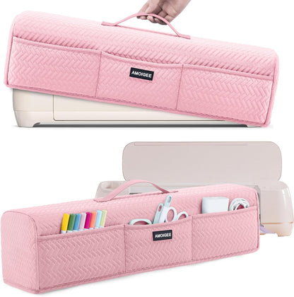 AMOIGEE Stretchy & Washable Dust Cover for Cricut Maker 4, Cricut Explore 4, Cricut Explore Air 2, Cricut Maker 3 – Die-Cut Machine Cover with Pockets for Cricut Accessories, Supplies & Tools