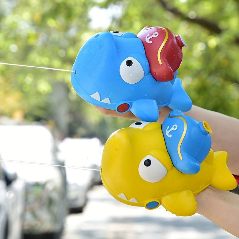Canon à eau mignon en forme de requin, pistolet à eau manuel, portée ultra-longue, jouets d'eau pour piscine et plage estivale, jouets pour fêtes et célébrations