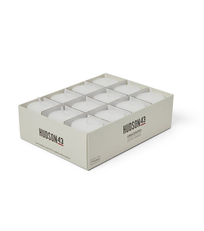 12pk Unscented Votive Candles by Hudson 43