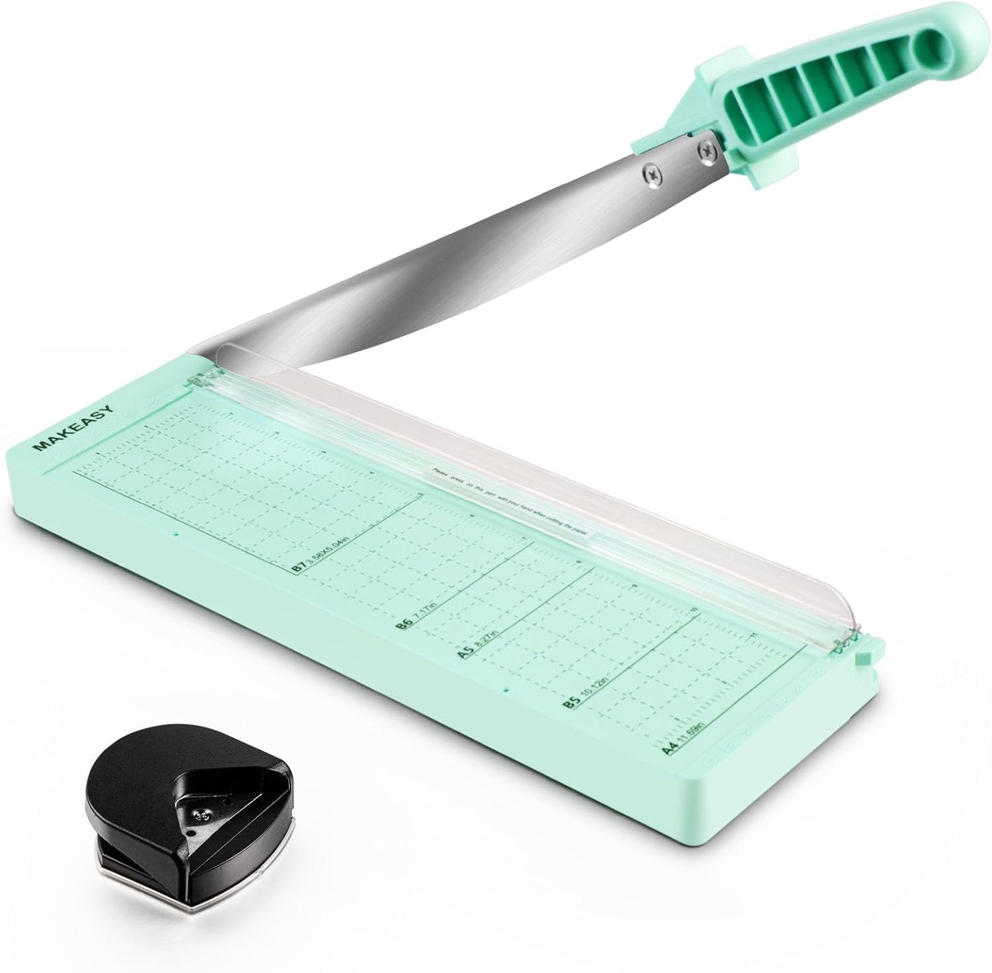 MAKEASY Paper Cutter 12 Inch, 8 Sheet Capacity, Heavy Duty Paper Cutter for Cardstock, Guillotine Paper Trimmer for Crafting, Classroom and Office