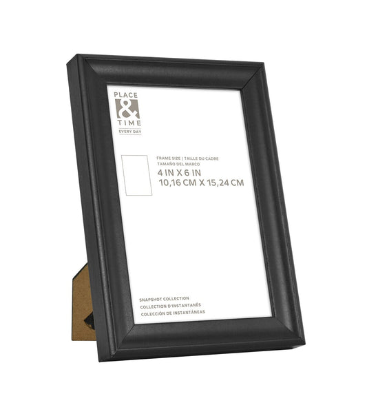4" x 6" Black Snapshot Tabletop Picture Frames 4pk by Place & Time