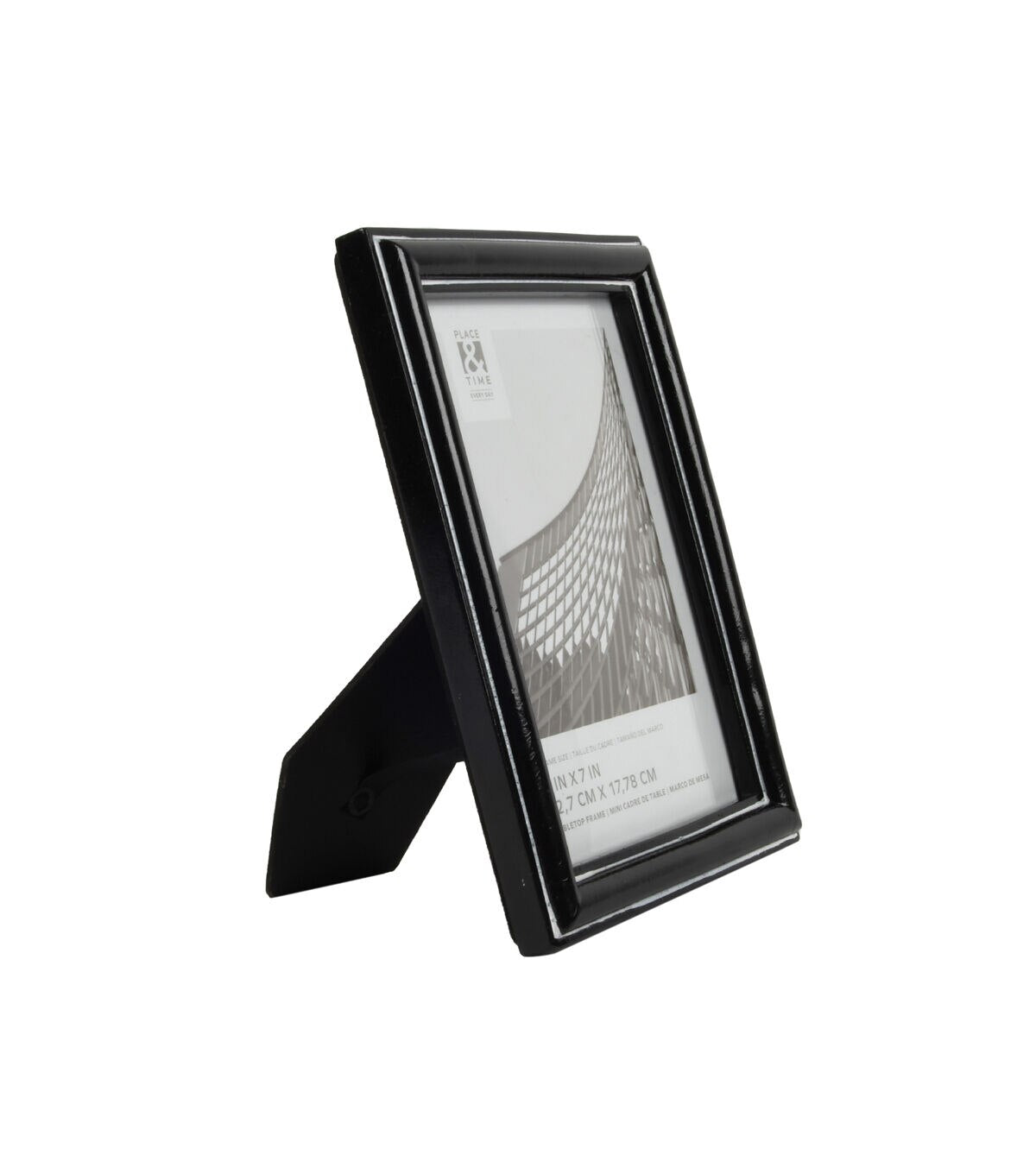 5" x 7" Black Glazing Resin Tabletop Picture Frame by Place & Time