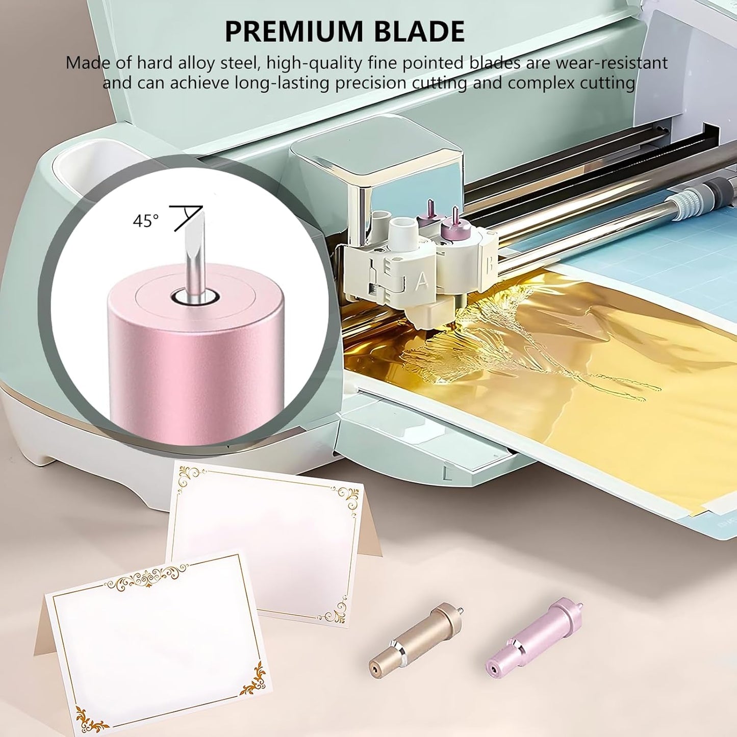 Deep Cut Blade for Cricut Maker 3/4/Maker/Explore 3/4/Air 2/Air/One/Venture,60° Deep Point Blade and Housing for Cutting Metallic/Genuine Leather, Craft/EVA Foam, Aluminum Foil, Magnetic Sheet,Etc