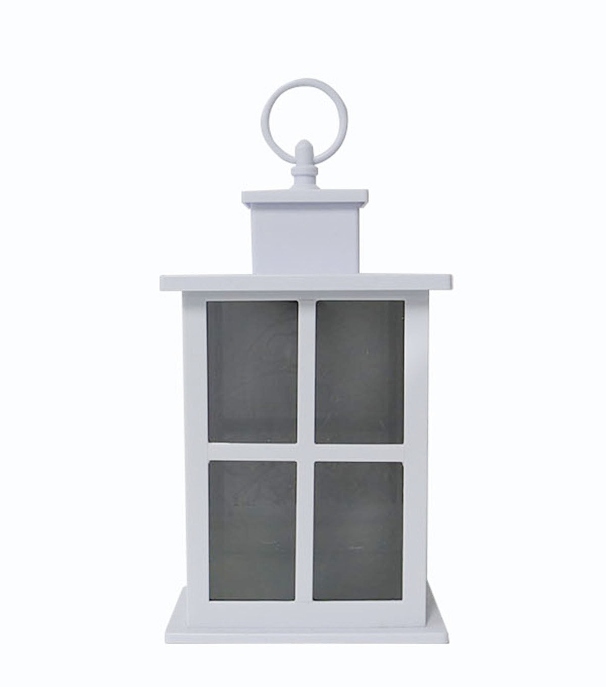 10" White LED Rustic Lantern by Place & Time