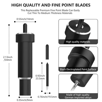 Deep Cut Blade for Cricut Maker 3/4/Maker/Explore 3/4/Air 2/Air/One/Venture,60° Deep Point Blade and Housing for Cutting Metallic/Genuine Leather, Craft/EVA Foam, Aluminum Foil, Magnetic Sheet,Etc