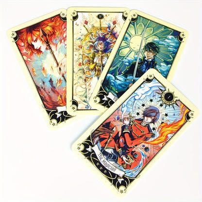 Cartes de tarot manga mystique, cartes de tarot, jeu de tarot, jouet révélateur de fortune, cadeau de jeu
