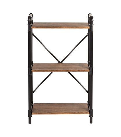 Honey Can Do 3 Tier Industrial Bookshelf Black