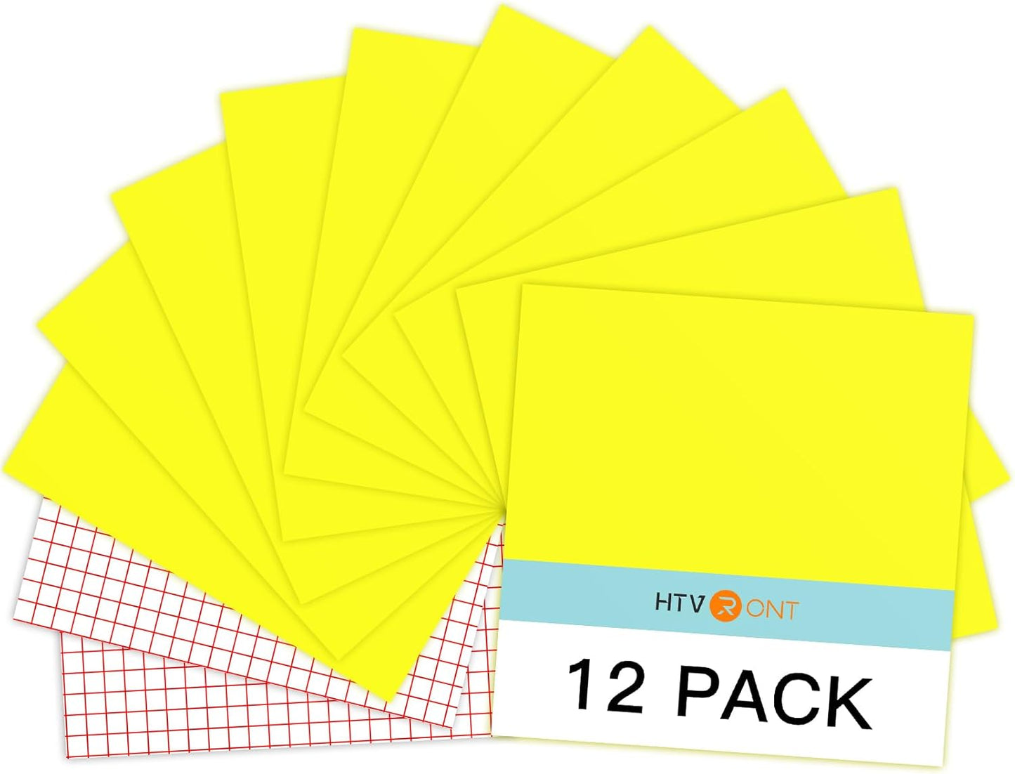 HTVRONT 70 Pack Vinyl for Cricut Machine, 57 Sheets 12" X 12" Permanent Adhesive Vinyl Sheets & 2 Cutting Mat & 10 Transfer Paper for Vinyl