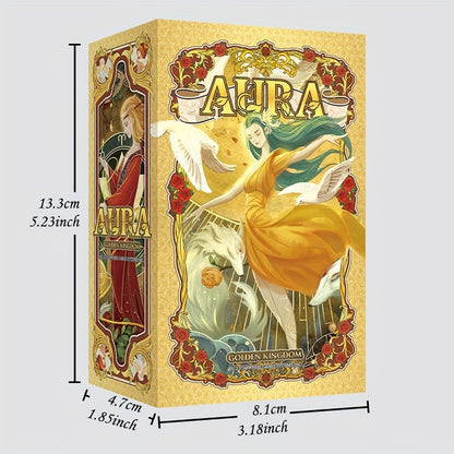 Tarot AURA Édition Nacrée, 78 Cartes Taille Standard, Papier de Couleurs Mélangées, Jeu de Cartes de Divination pour Fête, Halloween, Noël, Cadeau de Thanksgiving