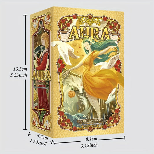 Tarot AURA Édition Nacrée, 78 Cartes Taille Standard, Papier de Couleurs Mélangées, Jeu de Cartes de Divination pour Fête, Halloween, Noël, Cadeau de Thanksgiving