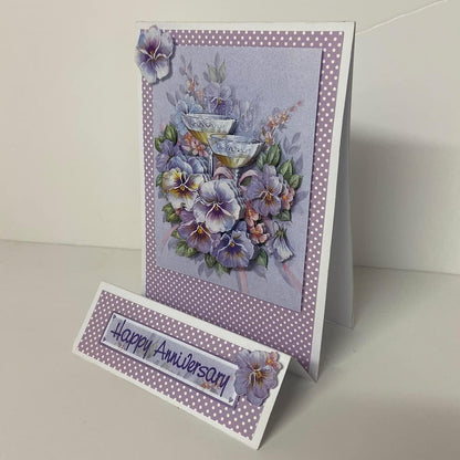 Katy Sue Designs Pretty Flowers 3D Die-Cut Decoupage Sheets for Card Making. A Pack of 24 Sheets of Floral-Themed Die Cuts for Card Making Supplies With Sweet Peas, Corn Poppies, Hydrangeas, & Pansies