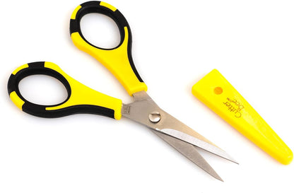 EK Tools Cutter Bee Precision Craft Scissors, Small, Yellow and Black, Package Includes 1 Ergonomic Scissor and 1 Protective Safety Cover, For Cutting, Paper, Herbs, and More