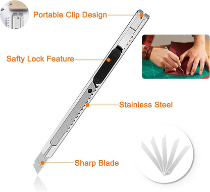 27PCS Craft Weeding Tools for Vinyl Kit,Utility Knife Set with 12Inch Paper Cutter Trimmer for Scrapbooking,Silhouettes,Cameos,DIY Art Crafting,Cutting,Splicing,Cardstock