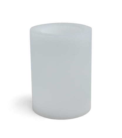 6" x 8" LED White Smooth Wax Pillar Candle by Hudson 43
