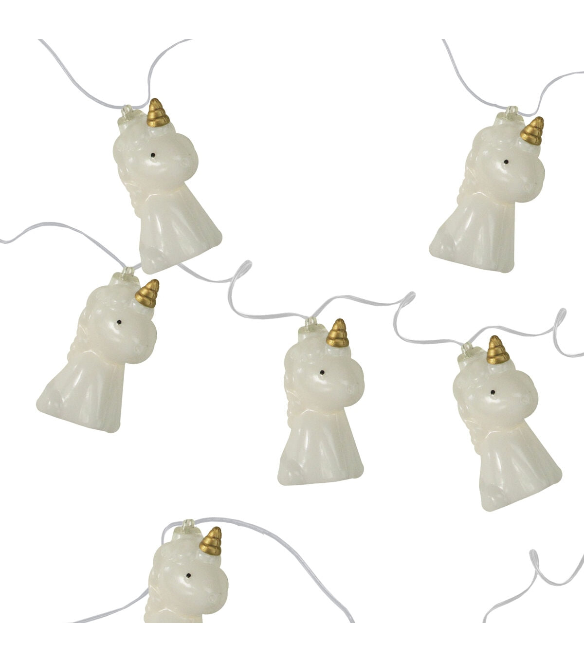 Northlight 10-Count White Unicorn LED String Lights - 4.5 ft Clear Wire