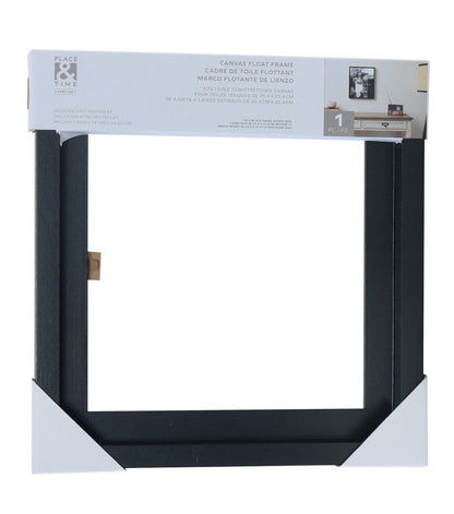 10" x 10" Black Canvas Float Frame by Place & Time