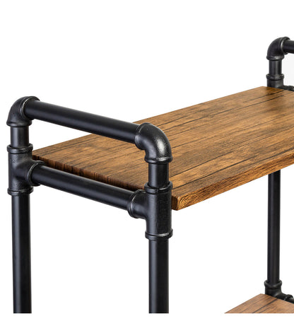 Honey Can Do 5 Tier Industrial Bookshelf Black