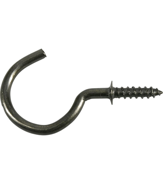 Ook 1" Antique Brass Cup Hooks 3pk