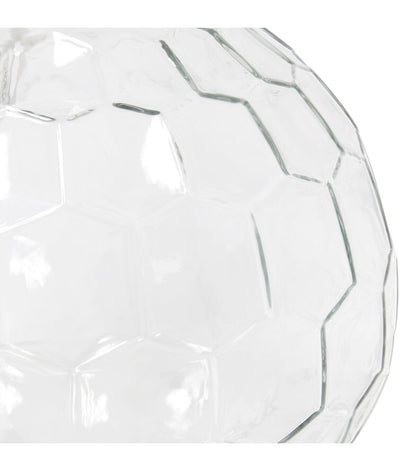 All The Rages 17.75" Clear Honeycomb Glass Table Lamp With White Shade