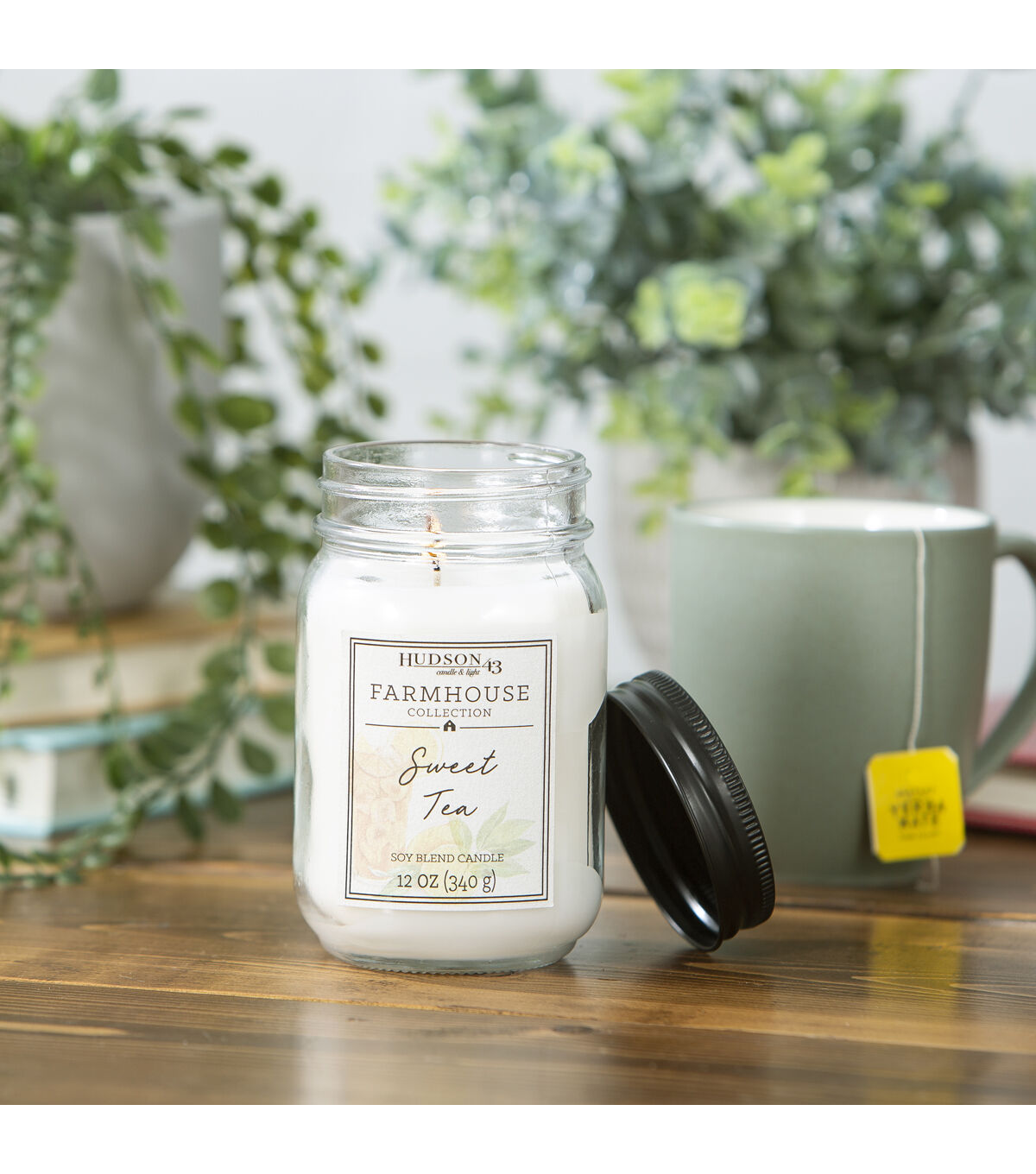 12oz Sweet Tea Scented Mason Jar Candle by Hudson 43