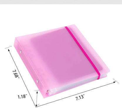 UNIMEIX 12 Pcs Magnetic Sheets for Die Storage with 1 Binder Cover, Stamp and Die Storage Pockets Die Cut Storage for Card Making Supplies(0.8 mm Thickness, Purple)