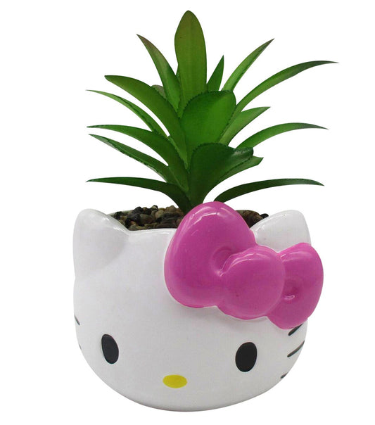 5" Hello Kitty Face Mini Ceramic Planter