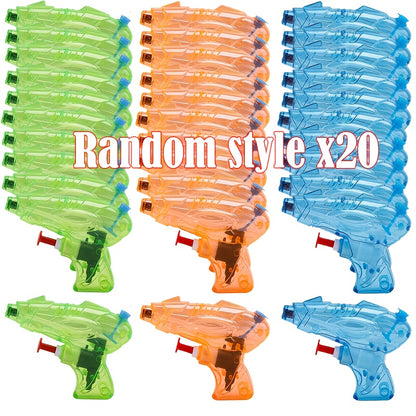 Pistolets à eau 10\u002F20\u002F30 pièces - Jouets manuels en plastique coloré pour jeux extérieurs, plage, piscine, fêtes d'été, récompenses en classe et petits cadeaux - Lot de faveurs de fête (styles aléatoires)