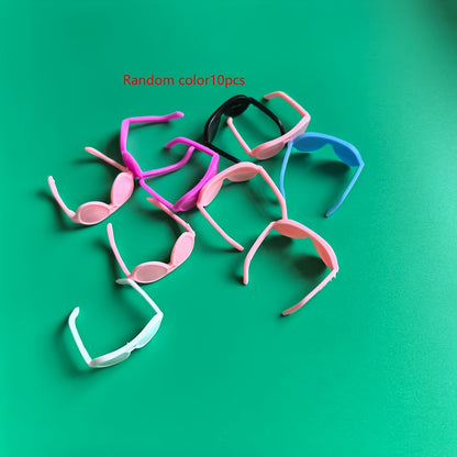 10pcs Mini Poupées Lunettes de Couleur Variée Modèles de Lunettes Parfaites Pour La Maison de Poupée La Maison de Fée La Décoration de Poupée Les Cadeaux de Vacances Pas Besoin D'électricité