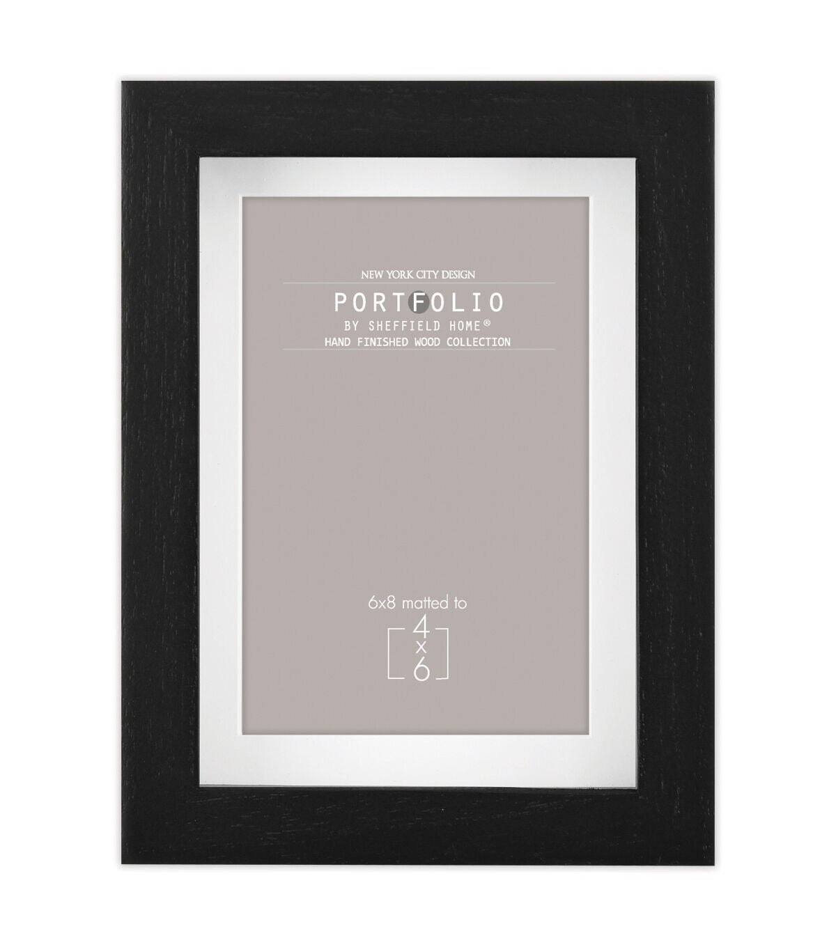 Sheffield Home 6" x 8" Matted to 4" x 6" Black Rustic Tabletop Frame