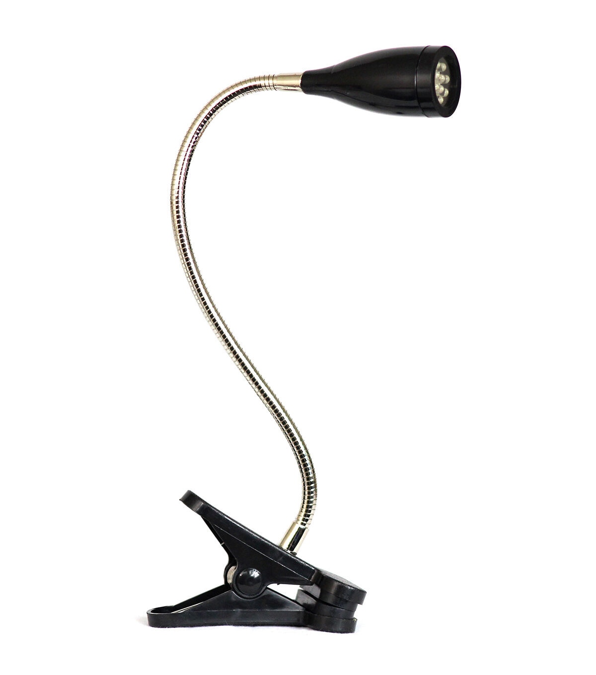 All The Rages Black Flexible Gooseneck LED Clip Light Desk Lamp
