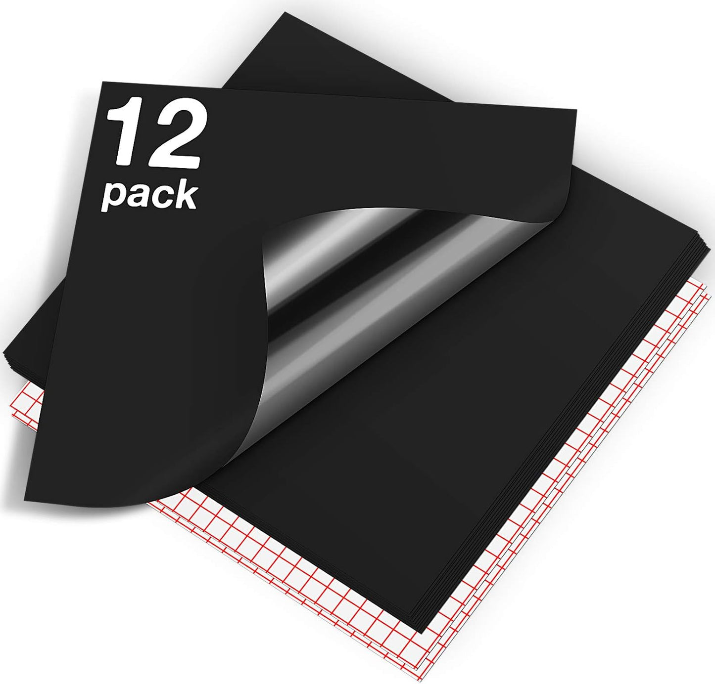 HTVRONT 70 Pack Vinyl for Cricut Machine, 57 Sheets 12" X 12" Permanent Adhesive Vinyl Sheets & 2 Cutting Mat & 10 Transfer Paper for Vinyl