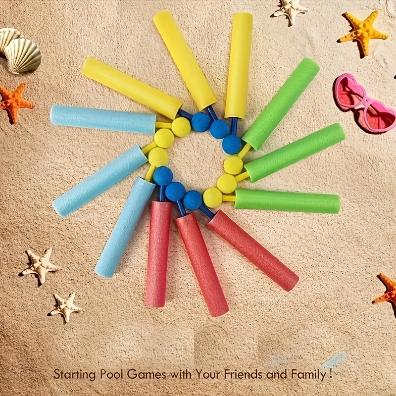 1\u002F1pc Pistolet à eau d'été aléatoire de quatre couleurs avec pulvérisateur perle en EVA - tirable, couleur mélangée, jouet sportif extérieur adapté pour jouer sur la plage