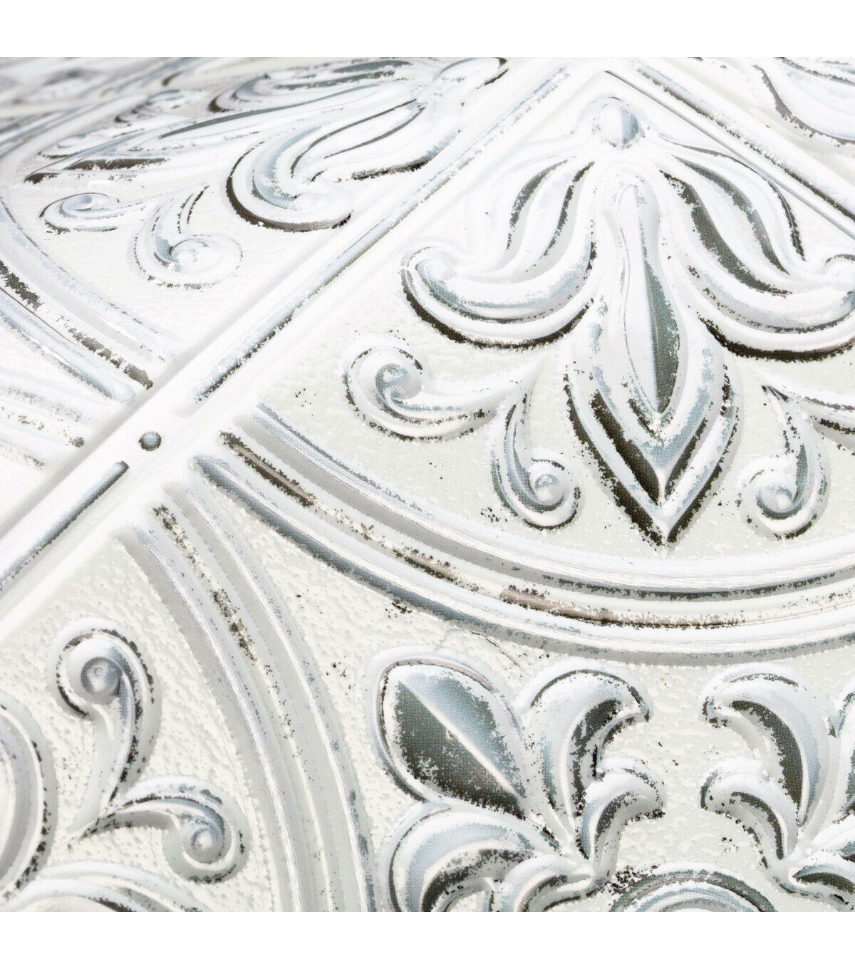 White Tin Peel & Stick Tile Backsplash