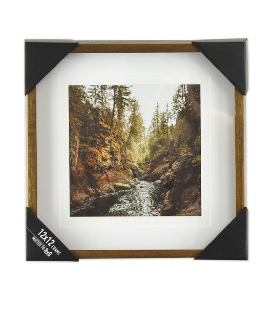 Enchante 12" x 12" Walnut Wood Wall Frame