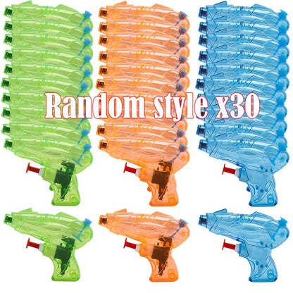 Pistolets à eau 10\u002F20\u002F30 pièces - Jouets manuels en plastique coloré pour jeux extérieurs, plage, piscine, fêtes d'été, récompenses en classe et petits cadeaux - Lot de faveurs de fête (styles aléatoires)