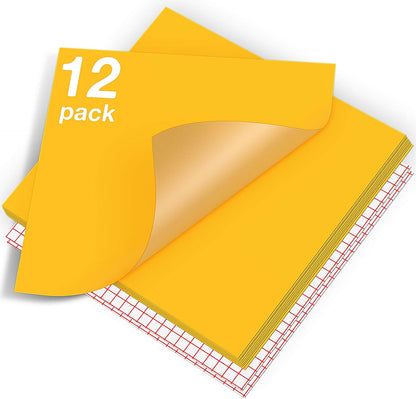 HTVRONT 70 Pack Vinyl for Cricut Machine, 57 Sheets 12" X 12" Permanent Adhesive Vinyl Sheets & 2 Cutting Mat & 10 Transfer Paper for Vinyl