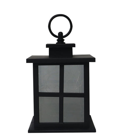 7" Black LED Rustic Lantern by Place & Time
