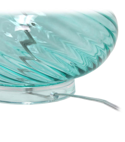 All The Rages 24" Wavy Glass Table Lamp With Linen Shade