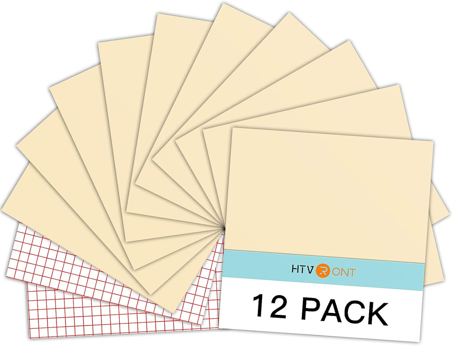 HTVRONT 70 Pack Vinyl for Cricut Machine, 57 Sheets 12" X 12" Permanent Adhesive Vinyl Sheets & 2 Cutting Mat & 10 Transfer Paper for Vinyl